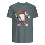 Baseball Boy T-Shirt in Dark Heather - back view