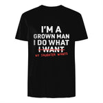 I Do What My Daughter Wants Dad T-Shirt in Black - back view