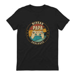 Nouveau Papa Parents Humour Gamer Nouvelle Naissance Annonce T-Shirt in Black - back view