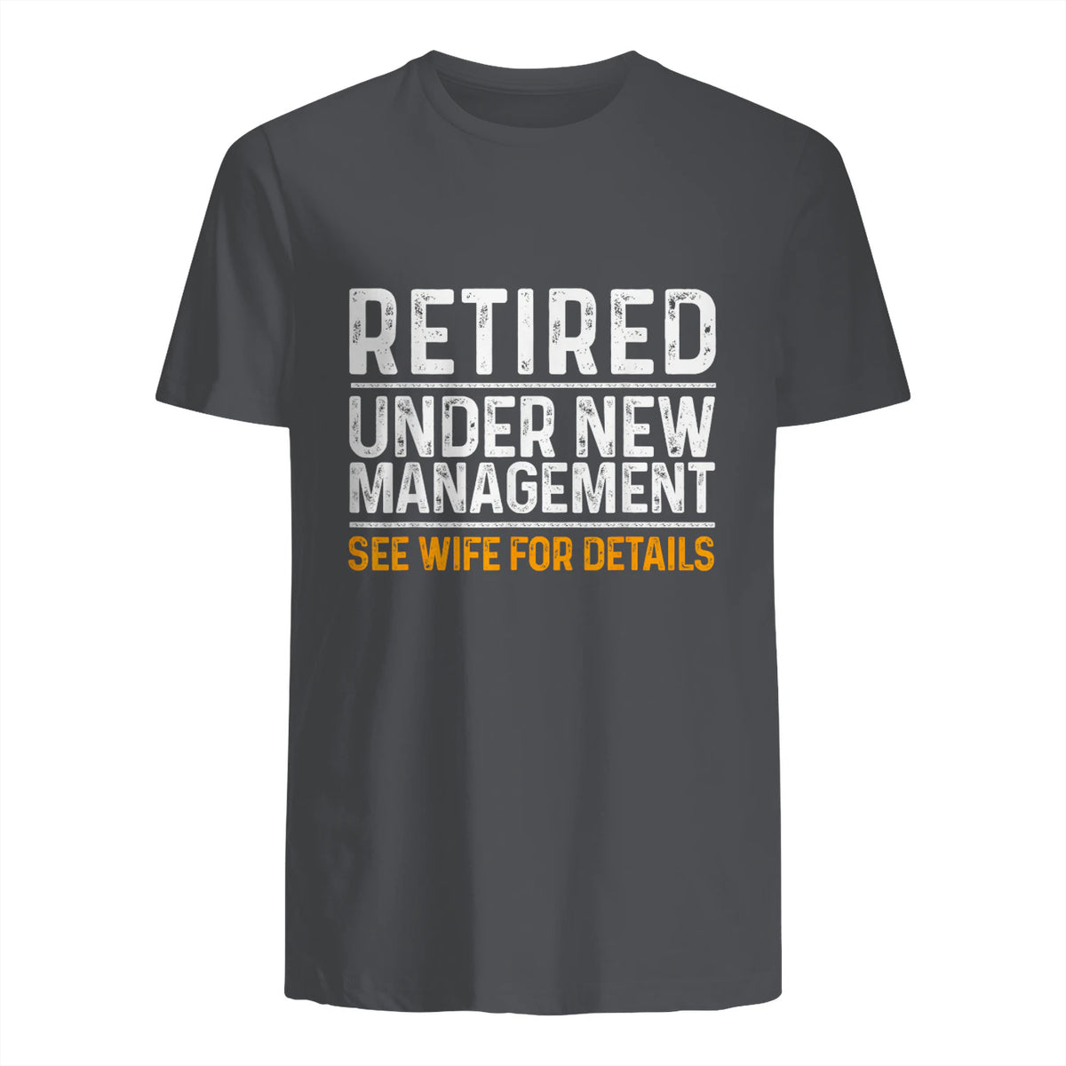 Funny Retirement Party Men's T-Shirt - Dad Humor, Classic Fit, Short Sleeve - Black in Charcoal - back view