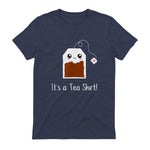 It's a Tea Shirt funny kawaii cute Tea humour Tshirt Tee in Heather Navy - back view