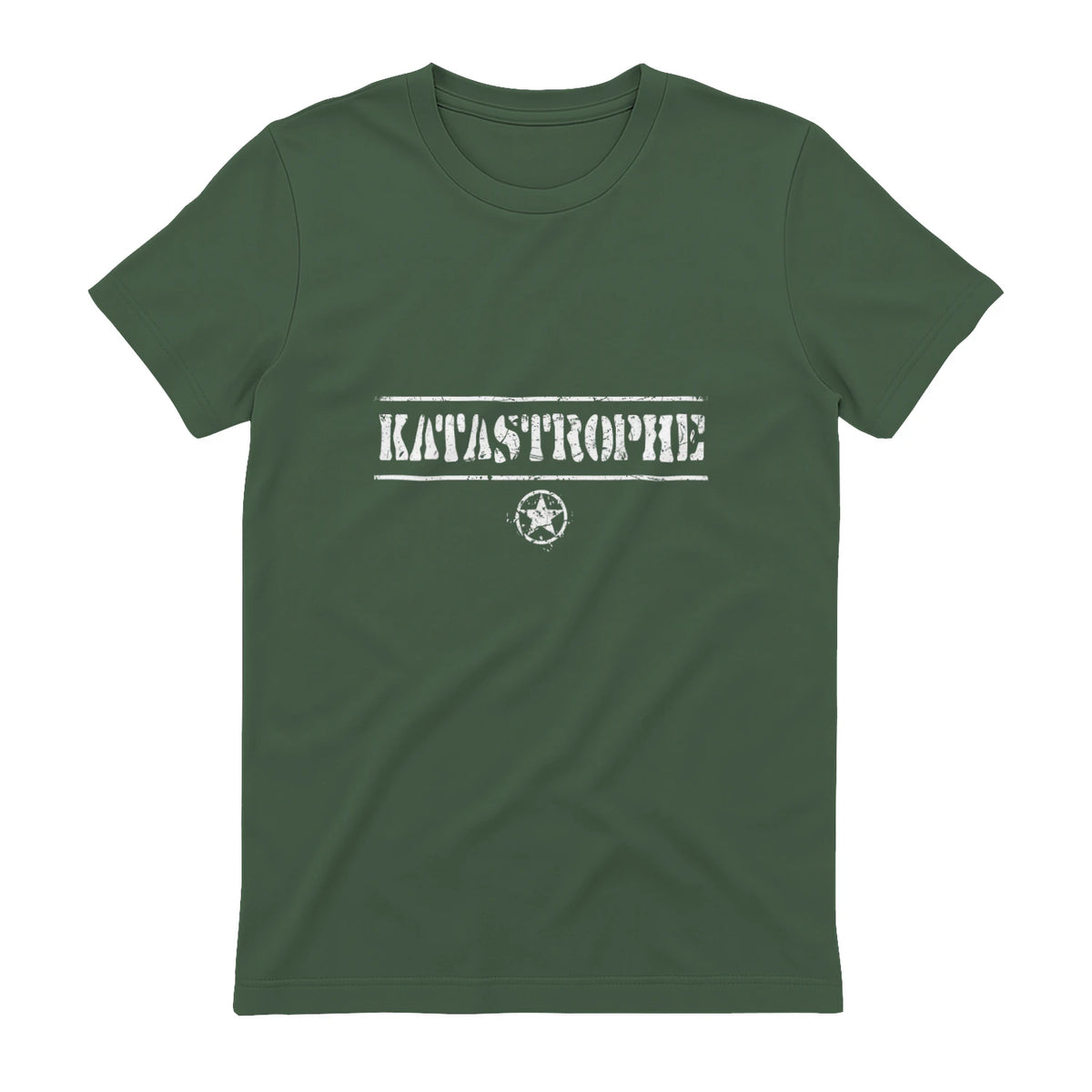 Katastrophe Alter, lustiger Spruch, USA Militär,Army in Military Green - back view