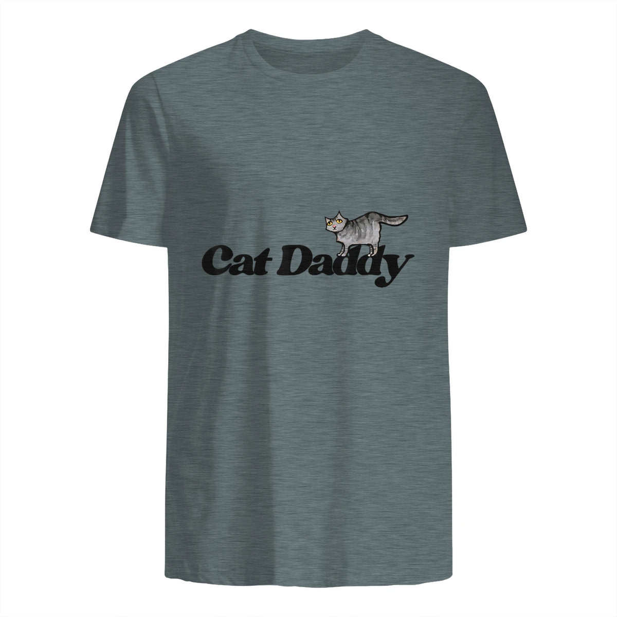 Chat Daddy drôle chat papa drôle chat papa humour fête des pères père in Dark Heather - back view