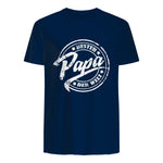 Geschenke für Papa und Opa zum Vatertag - Bester Papa der Welt, Vatertag, Vintage T-Shirt Schwarz S in Navy - back view