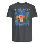 I Eat Cement Funny Cat Meme Internet Memes Funny Memes Gen-Z T-Shirt in Charcoal - back view