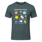 Kids Autism Awareness Neurodiverse Universe Neurodiversity in Dark Heather - front view