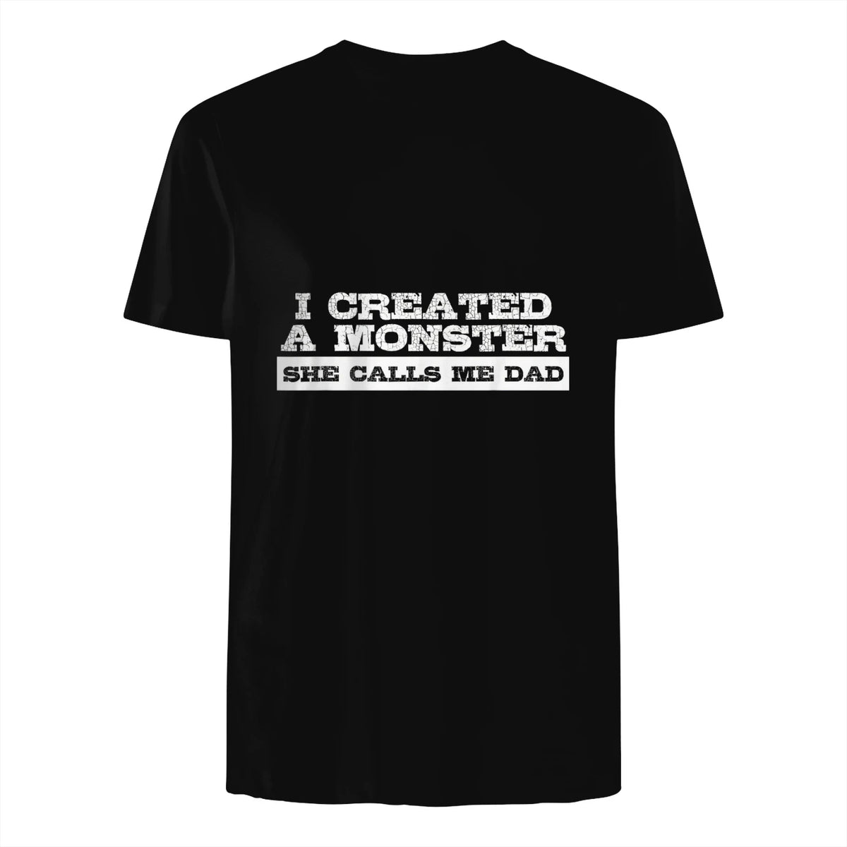 Funny Tshirt Gift for Dad from Daughter First Father's Day in Black - back view
