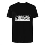 Funny Tshirt Gift for Dad from Daughter First Father's Day in Black - back view
