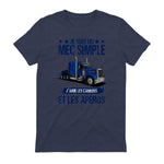 Camion et Routier, mec Simple, Chauffeur Poids Lourds in Heather Navy - back view