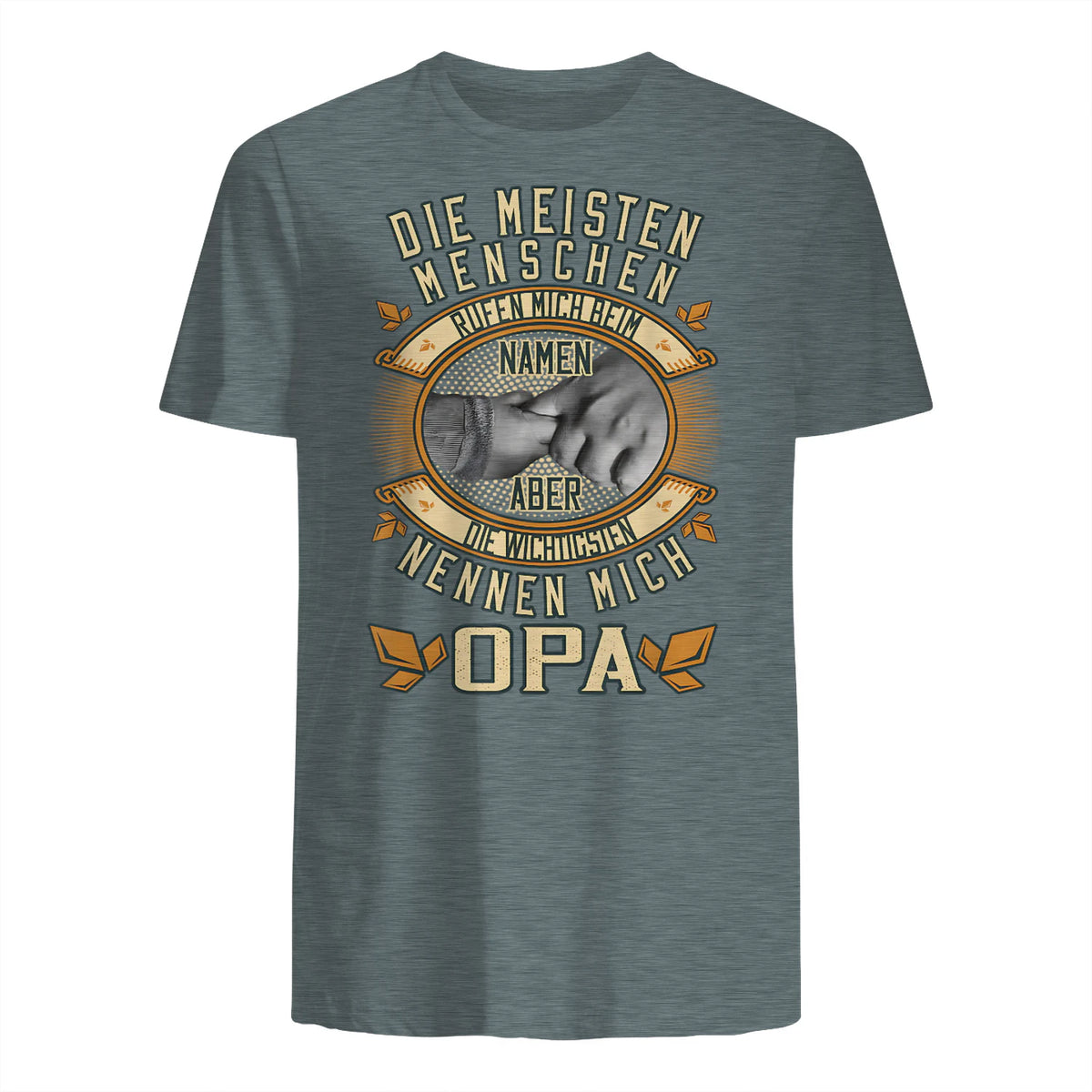 Opa Spruch Die Meisten Menschen Nennen Mich Beim Namen in Dark Heather - back view