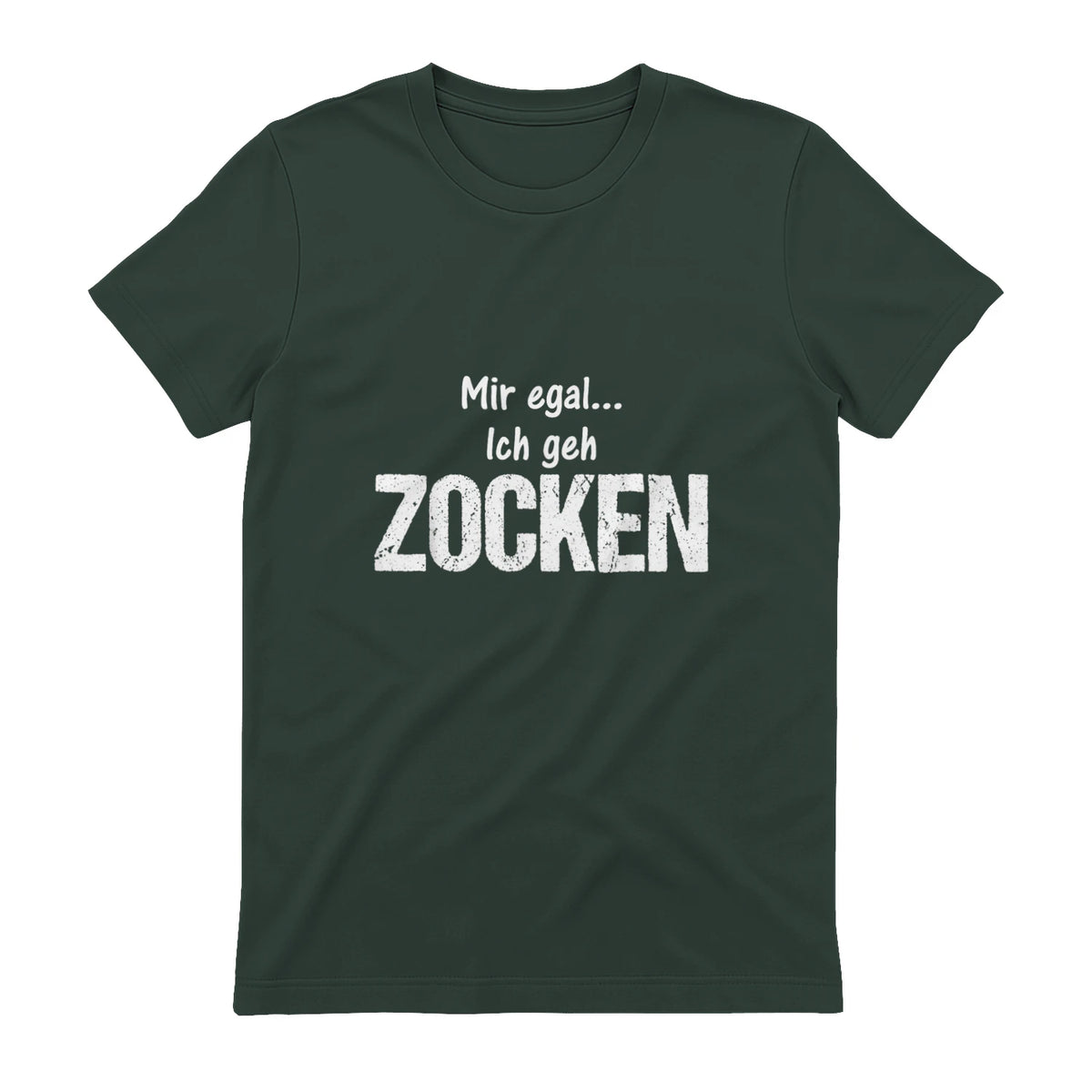 Lustige Weihnachts Geschenke Adventskalender Ideen Mir egal ich geh zocken Unisex Schwarz S Klassische Passform in Forest Green - back view