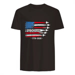 American Fourth of July Anniversary T-Shirt in Dark Chocolate - back view