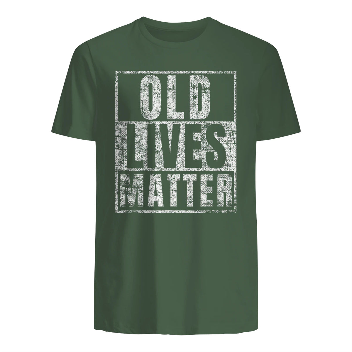 Old Lives Matter Funny Birthday Party Gag Gift for Dad in Military Green - back view