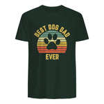 Vintage Dog Dad Cool Father's Day Gift Retro in Forest Green - back view