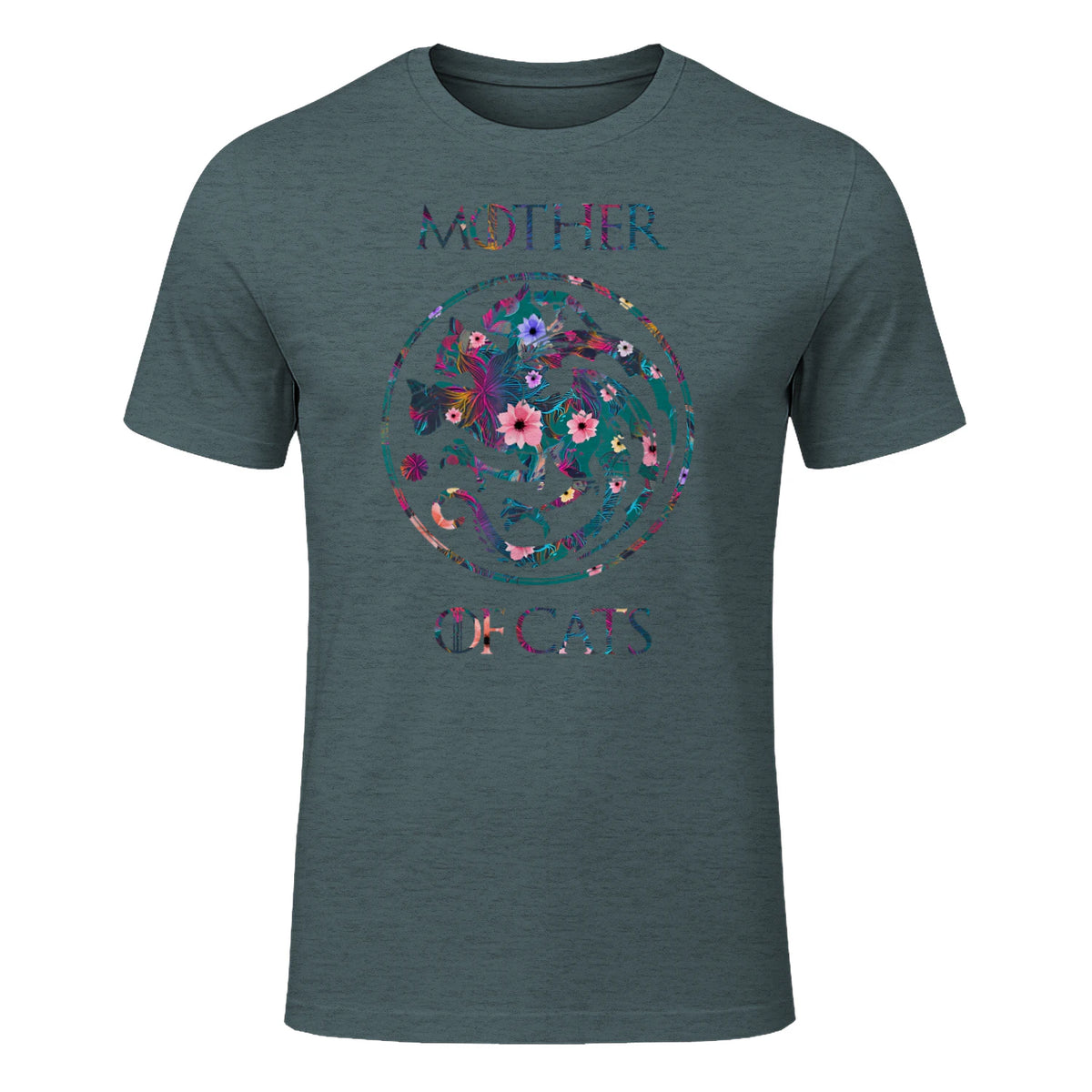 Mother of Cats Shirt T-Shirt in Dark Heather - front view