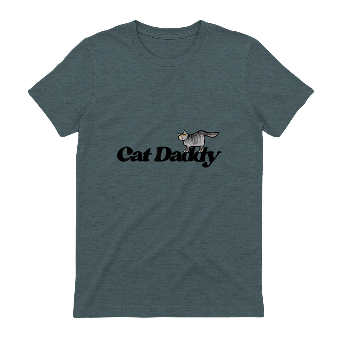 Chat Daddy drôle chat papa drôle chat papa humour fête des pères père in Dark Heather - back view
