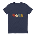 Gitarren-Auswahl-Gitarrist Retro Vintage für Gitarrenliebhaberinnen, Schwarz, S, Kurzarm, , Herren, Retro in Heather Navy - back view