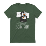 Offizielles Schlafshirt Pinguin Schlafanzug Penguin Kurzarm in Military Green - back view