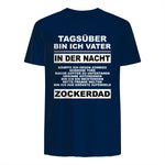 Zockerdad PC Spiele Gaming Zocken Konsole T-Shirt in Navy - back view
