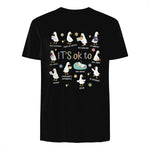 Funny It’s Ok to Be Different Autism Goose Teacher in Black - back view