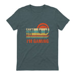 Funny Gamer Gift Headset Can't Hear You I'm Gaming in Dark Heather - back view