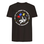 Autism We are All Under The Same Stars Space Astronaut in Dark Chocolate - back view