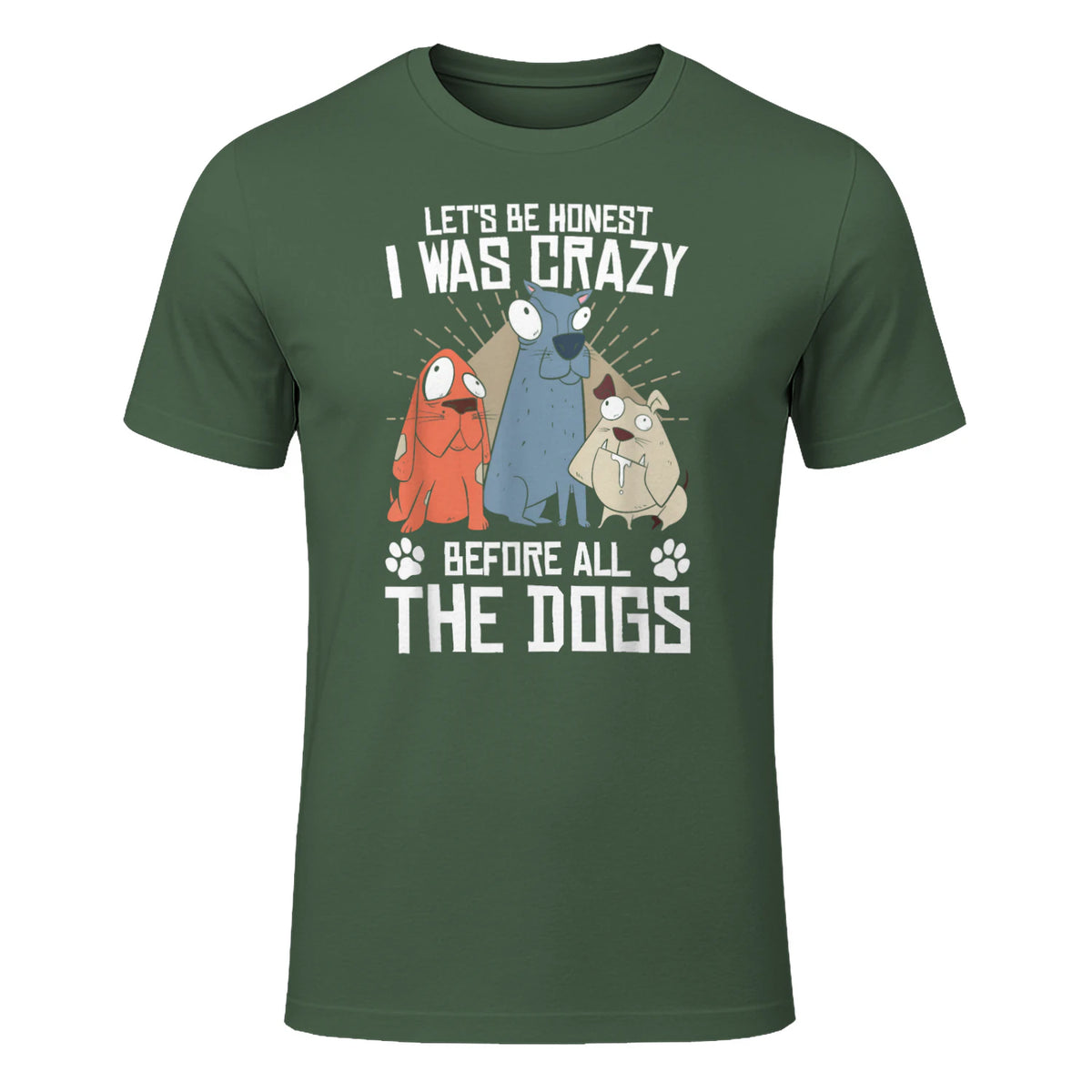Design sur le thème des chiens pour les amoureux des chiots et les toiletteurs de chiens in Military Green - front view
