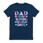 K-Pop Girl Dad T-Shirt in Navy - back view