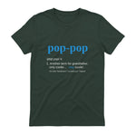 Pop Pop Gifts Grandpa Fathers Day in Forest Green - back view