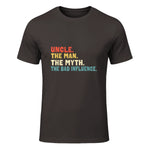 Retro Uncle the Man the Myth the Bad Influence in Dark Chocolate - front view
