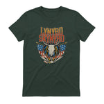 Lynyrd Skynyrd - Americana Steer Skull T-Shirt in Forest Green - back view