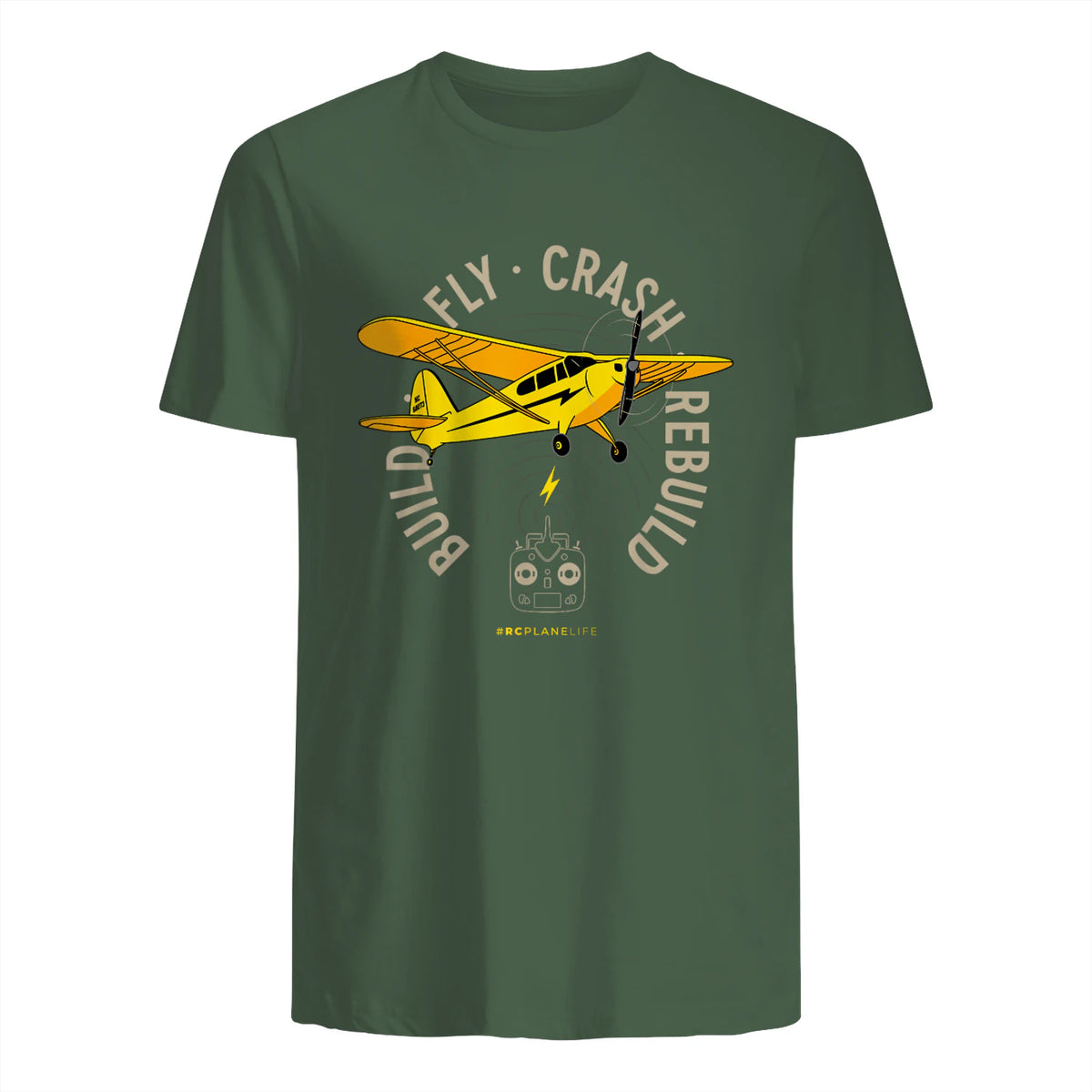 Avion RC Avion Aéromodélisme Construire Fly Aéromodélisme in Military Green - back view