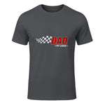 Dad Pit Crew Race Car T-Shirt in Charcoal - front view