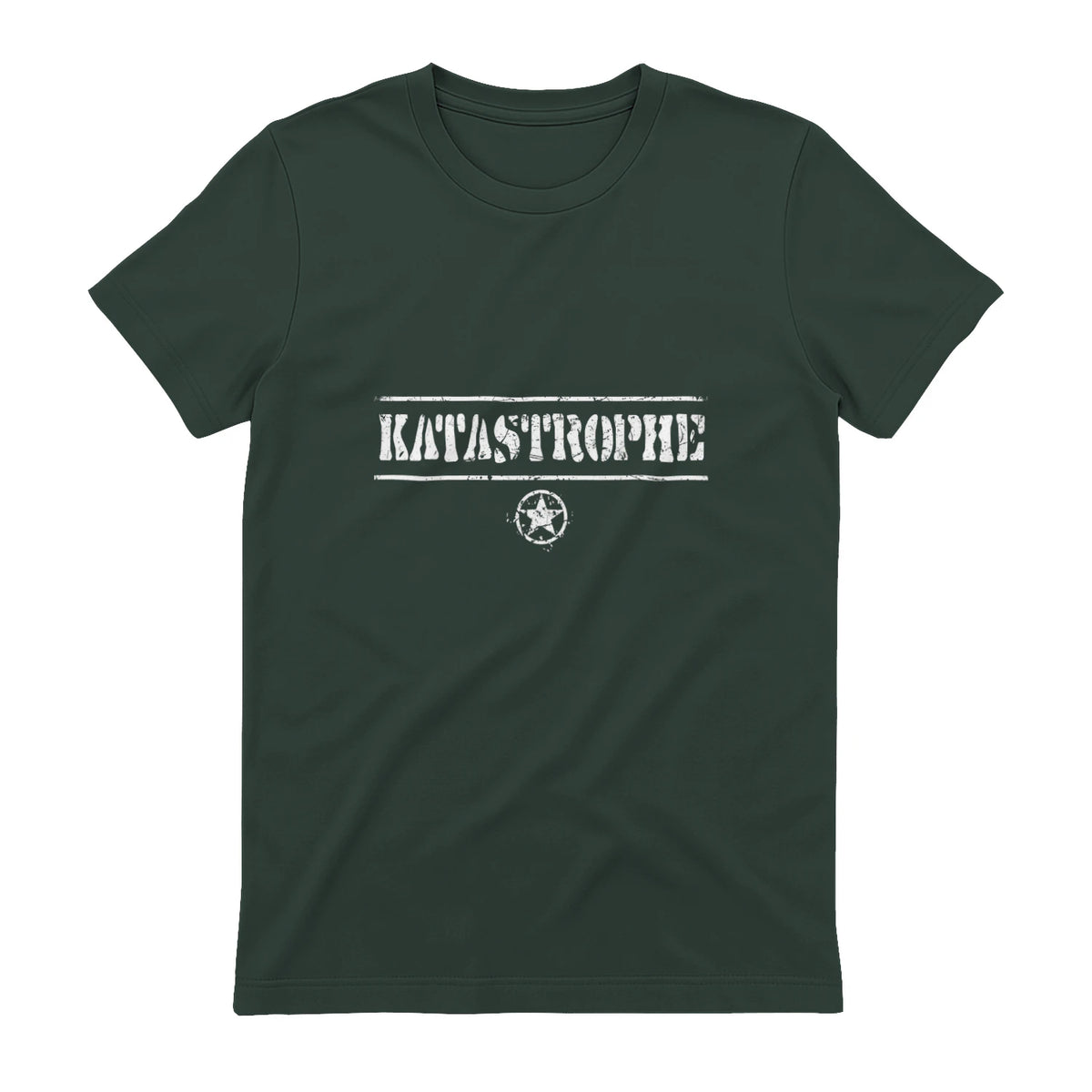 Katastrophe Alter, lustiger Spruch, USA Militär,Army in Forest Green - back view