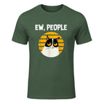Ew, People - Funny Cat Lover Gift T-Shirt in Military Green - front view