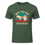 Best Cat Dad Ever - Meilleur chat papa jamais chat in Military Green - front view