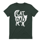 Best Cat Dad Fathers Day Men Kitty Daddy Papa Christmas Meow in Forest Green - back view