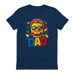 Dad Master Builder T-Shirt in Navy - back view
