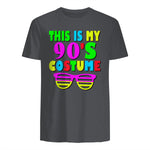 This Is My Nineties Costume Party T-Shirt in Charcoal - back view