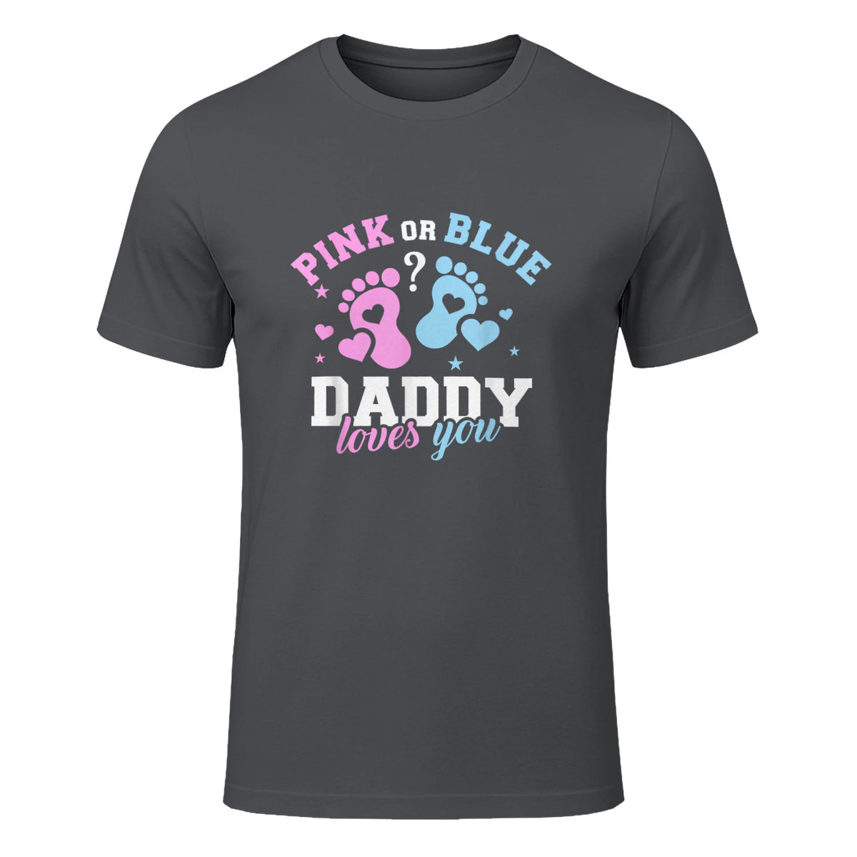 Gender Reveal Daddy dad in Charcoal - front view