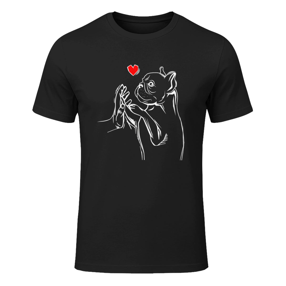 Bulldog Love in Black - front view