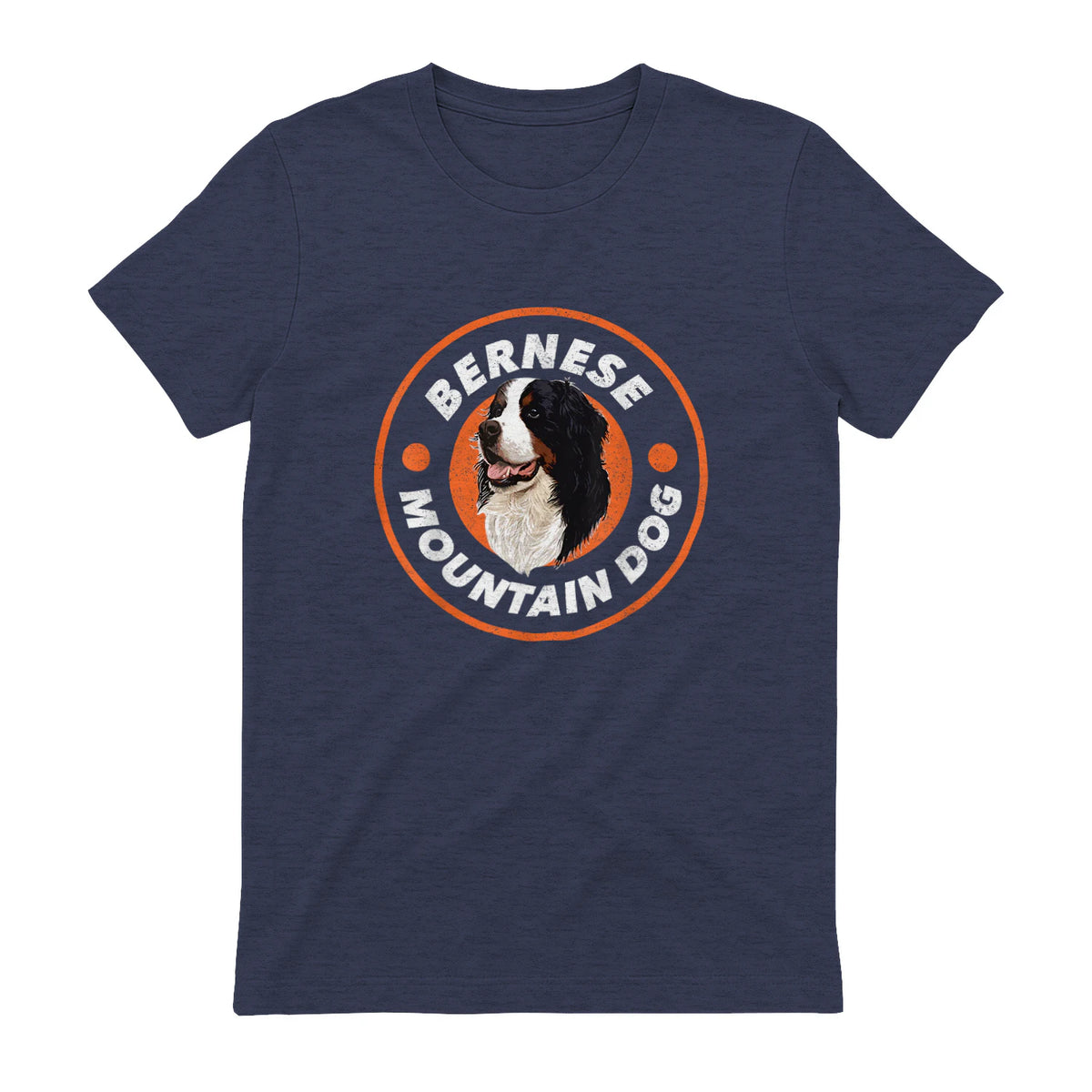 Bouvier bernois Love - Rétro amoureux des chiens in Heather Navy - back view