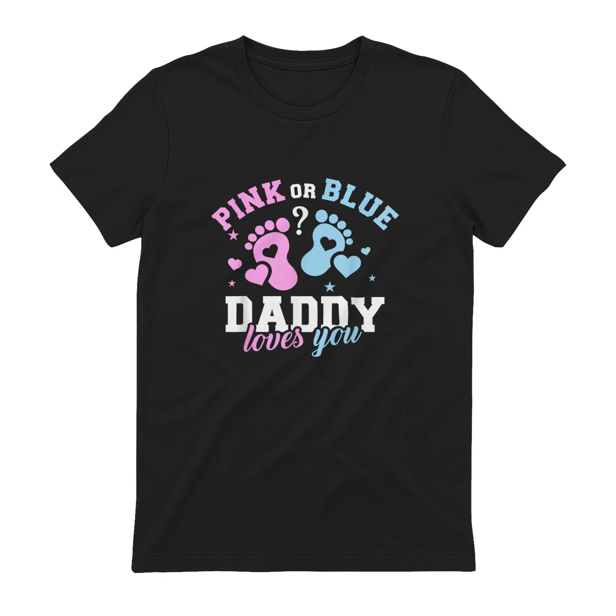 Gender Reveal Daddy dad in Black - back view