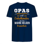 Opas Weil Enkelkinder Wahre Helden Brauchen Großvater Spruch in Navy - back view