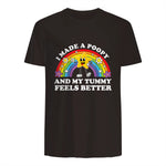 I Made A Poopy Funny Inappropriate Vacation Swap Adult T-Shirt in Dark Chocolate - back view