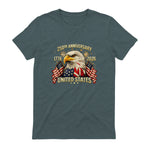 American Flag Anniversary T-Shirt in Dark Heather - back view