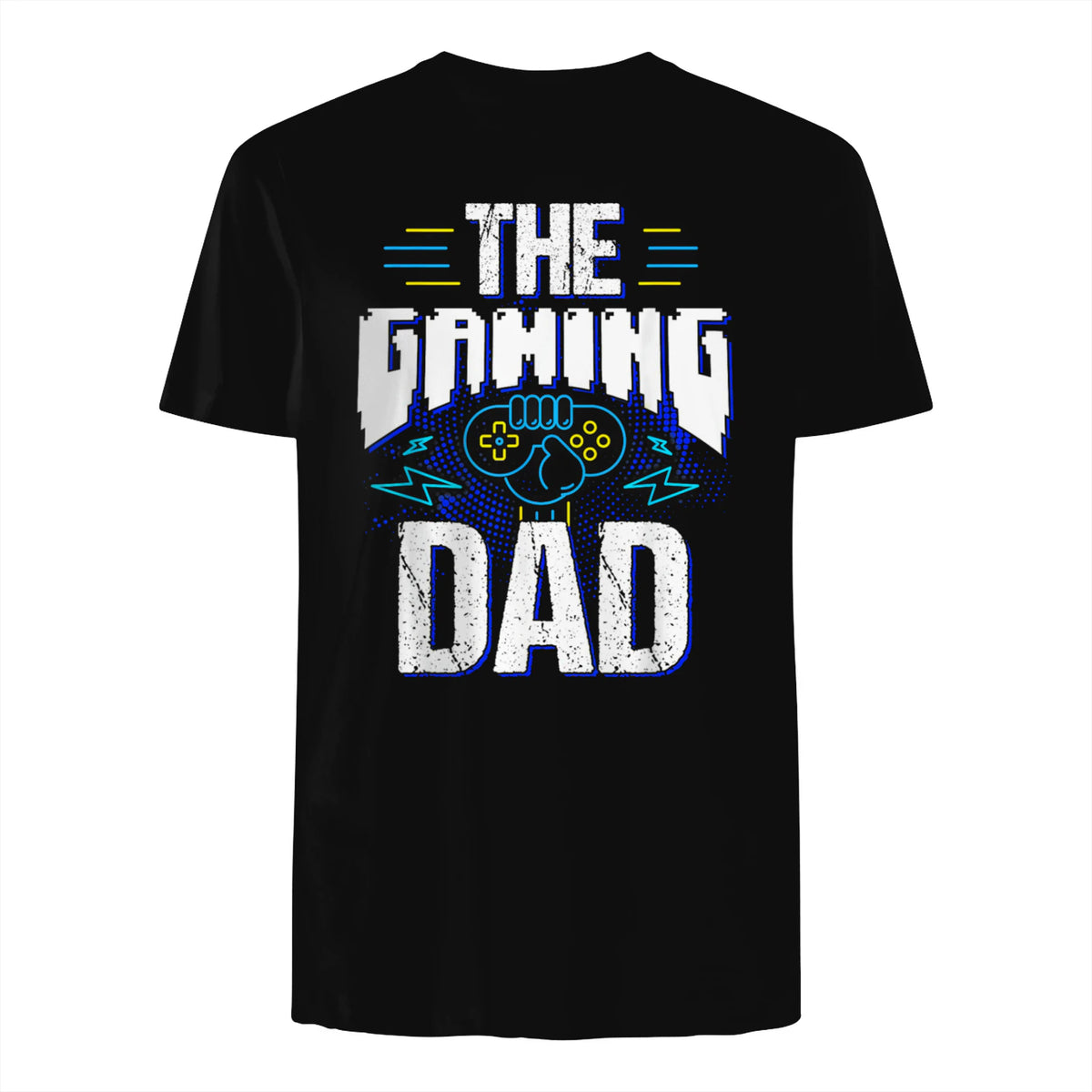 Gamer Zocker Games Pc - Best Gaming Dad Ever T-Shirt in Black - back view