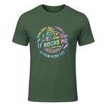 Autism Mama Life Some Days I Rock It Some Days It Rock Me in Military Green - front view