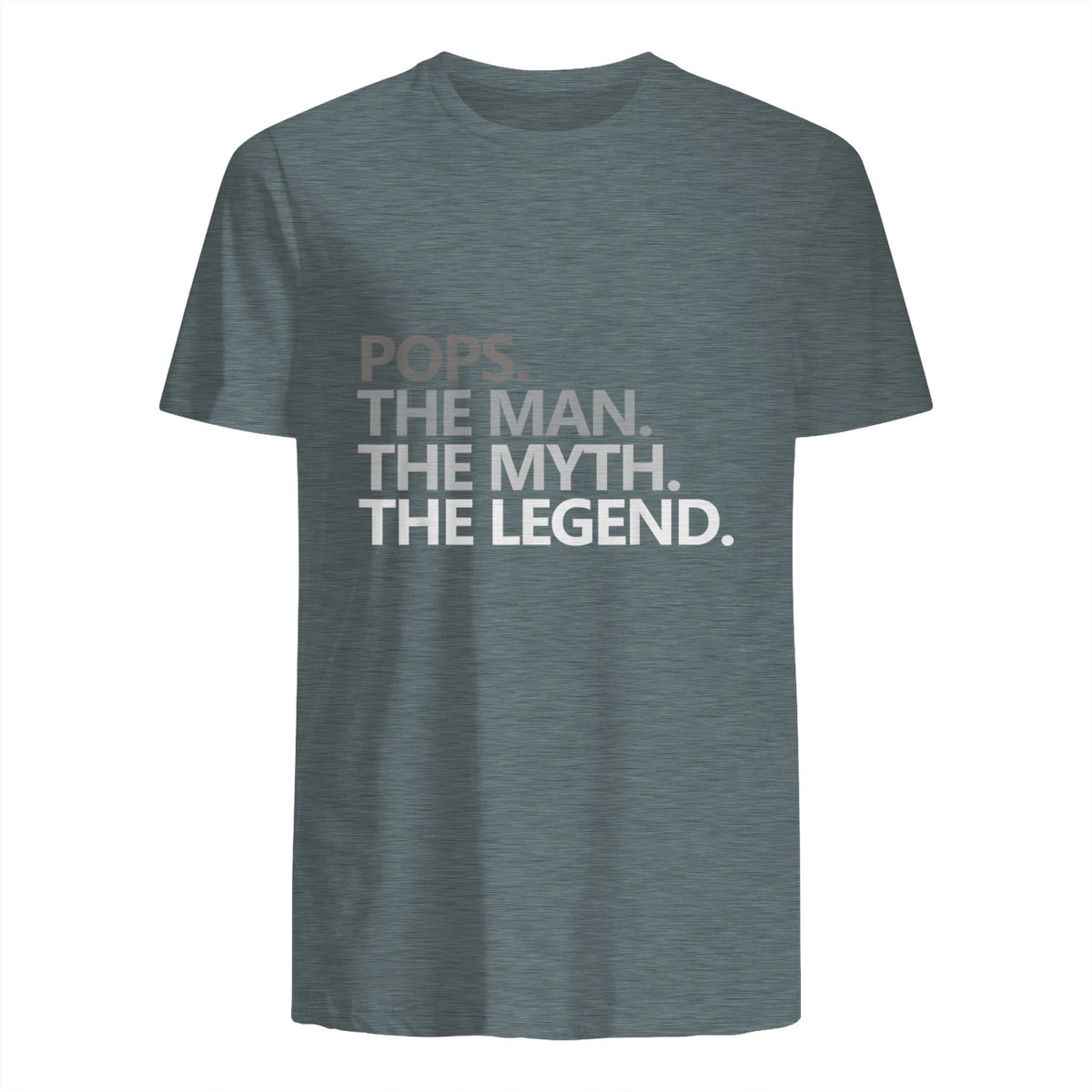POPS GRANDPA DAD BIRTHDAY Father's Day Funny Men Gift in Dark Heather - back view
