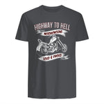 Highway to Hell Motorradfahrer Biker Motorrad Männer in Charcoal - back view